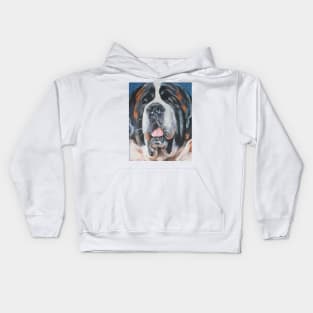 Saint Bernard Fine Art Painting Kids Hoodie